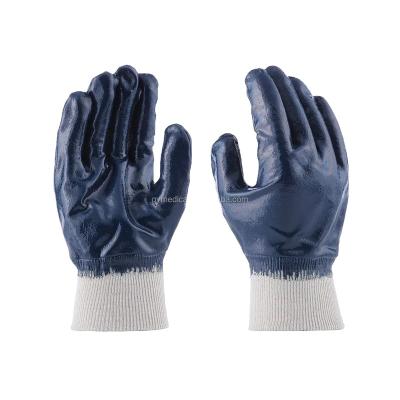 China Water Proof 13G Oil Resistant Cotton Lining Worker Protect Safety Nitrile Coated Gloves for sale