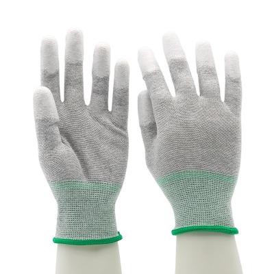 China High Quality General Purpose Carbon Fiber Anti Static PU Coated Safety ESD Flexible Gloves for sale