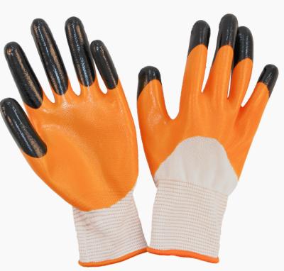 China General Purpose 13 Gauge Polyester Nitrile Coated Finger To Reinforce Glove for sale