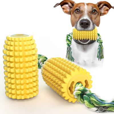 China Stocked Spot wholesale of environment-friendly materials factory Pet toys  Tooth Grinding Stick Tooth cleaning Corn shape chew Dog toys for sale