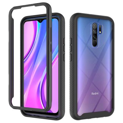 China Full Body 360 Shockproof Protection Shockproof Phone Case For Redmi 9 Rugged Case Hard Cover for sale