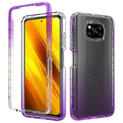 China Shockproof 360 Tpu+pc Cover Shockproof Case For Poco X3 Nfc With Front Frame for sale