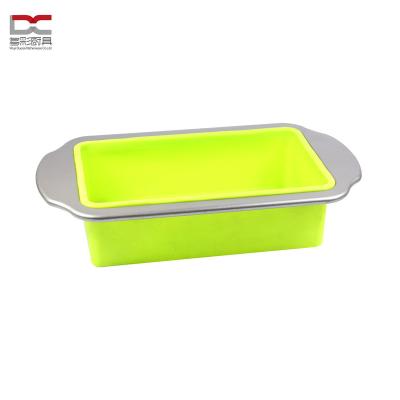 China Food Grade Factory Supply Color Viable Standard Silicone With Carbon Steel Rim Bakeware Baking Mold Non-Stick Bread Baking And Loaf Pan for sale