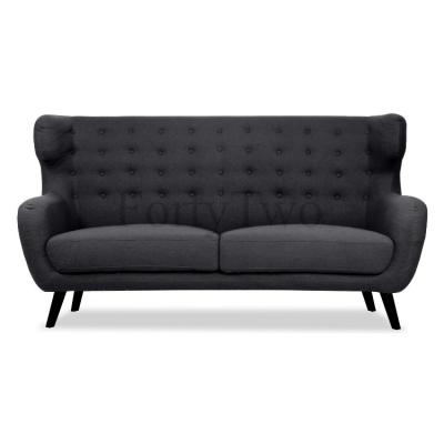 China Premium Quality Custom Modern European Sofas Tufted Designs Black Living Room Sofas for sale