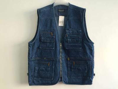 China Jeans vest, denim vest, in 100% cotton, S-3XL, denim blue, navy for sale