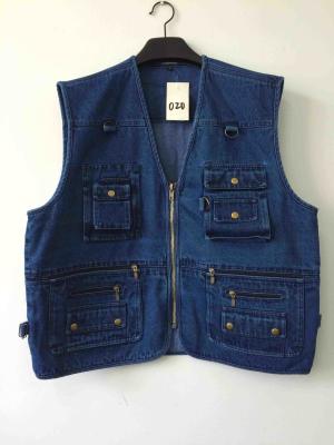 China Jeans vest, denim vest, in 100% cotton, S-3XL, denim blue, navy for sale