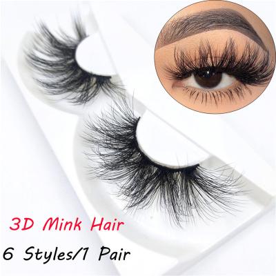 China Long Tapered False Lashes 3d Fluffy Soft Mink Magnetic Eyelashes Vendors With Natural Wholesale 25mm Strip Long Lashes Customize Own Brand Box for sale