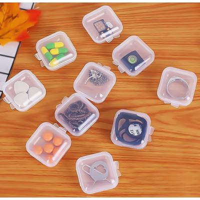 China New Arrival Recyclable Small PP Packaging Toolbox Plastic Square Transparent Box Plastic Container Case For Data Cable for sale