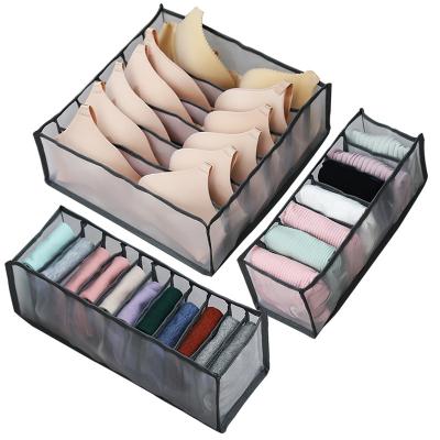 China Minimalist Cheap Underwear Clothes Foldable Non Woven Divider Drawer Storage Organizer New Fabric Household Items Storage Bins For Bras Ties Sock for sale