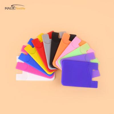 China Fashion Sticker Cell Phone Silicone 3m Wallet Credit Card Sleeve Silicone Cell Phone Adhesive Cheap Card Holders in Card Holders for sale