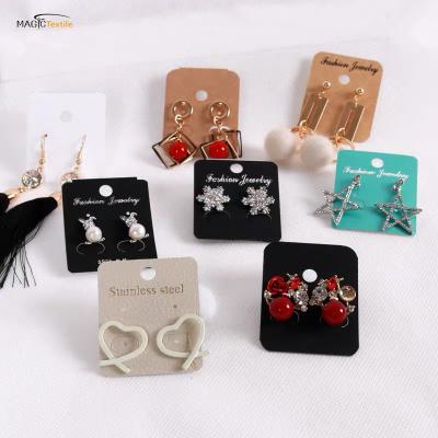 China Custom Printing Earrings Paper Card Mail Jewelry Anklet Chain Necklace Earring Display Paper Jewelry Hanging Packaging Card for sale