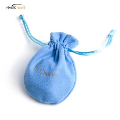 China Jewelry Drawstring Recycled Jewelry Microfiber Suede Pouch Bag For Gift Ring Earring Necklace Watch Packaging for sale