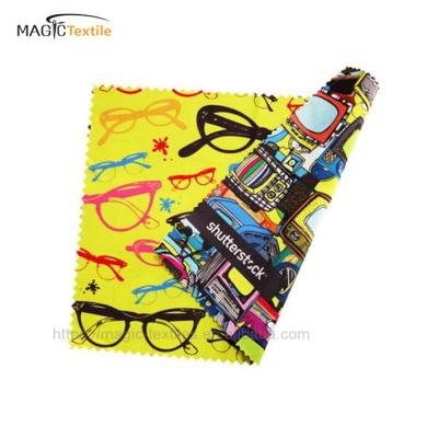 China Viable custom logo printed personalized microfiber for eyeglass lens sunglasses wiping cleaning cloth for sale