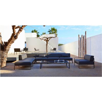 China Modern Nordic Style Patio Sectional Powder Coated Aluminum Outdoor Garden Furniture Set for sale