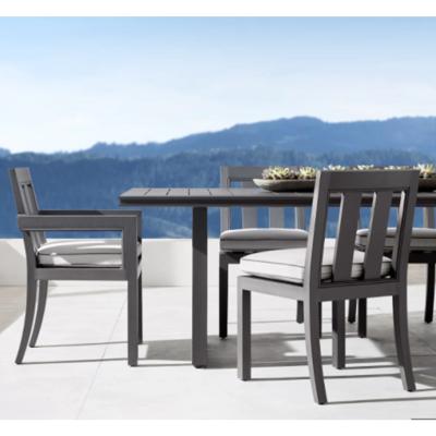 China Modern modern patio garden outdoor dining table and chairs aluminum frame furniture for sale