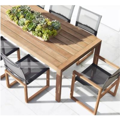 China Modern Teak Dining Table And Chairs Patio Modern Hotel Outdoor Garden Furniture à venda