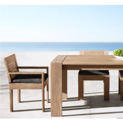 China 2021 Wholesale Modern Outdoor Garden Patio Hotel All Weather Teak Dining Table And Chairs à venda