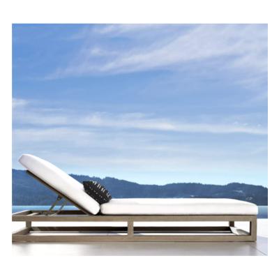 China Chaise Lounge Garden Patio Beach Modern Hotel Pool All Weather Teak Wood Furniture en venta