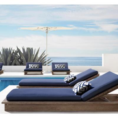 China Modern Modern Outdoor Beach Pool Teak Sun Sofa Garden Patio Hotel Leisure Furniture en venta