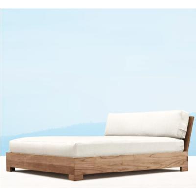 China Modern Design Modern Teak Leisure Daybed Outdoor Beach Garden Hotel Patio Poolside Furniture en venta