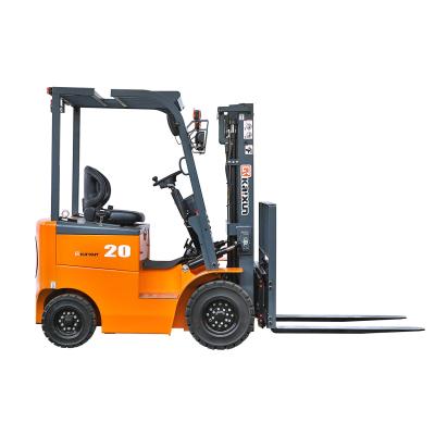 China Building Material Shops 2 Ton 3m Lead Acid Battery Balanced Hydraulic Electric Forklift Price Sitting Driving Style for sale