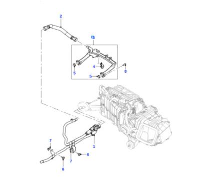 China Wholesale With High Quality And Low Price Cylinder Head Parts AJ814053 50*50*50cm Water Pipe Heater Air Conditioning Car Rear Water Pipe for sale