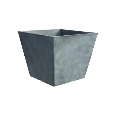 China wholesale outdoor large square planter plastic plant flower pot cement square natural planter durable material for sale