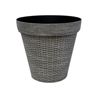 China Wholesale Eco-Friendly Decoration Weird Horticulture Supply Plant Outdoor Plastic Garden Rattan Planters for sale