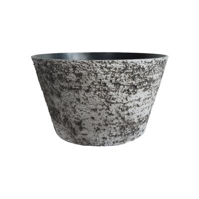 China Wholesale Light Weight Outdoor Planter Pond Garden Patio Stone Effect Plant Decorative Plastic Tub for sale