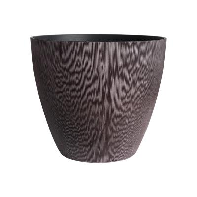 China Large LightWeigh Effect Floor Pot Indoor Decorative Plastic Wood Planters For Tree Plants for sale