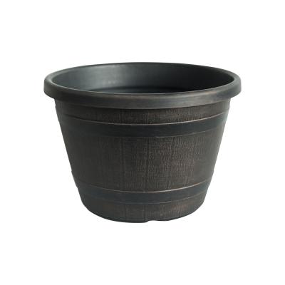 China Bulk Corrosion Resistance Garden Flower Pots Wholesale Floral Pots Plastic Flower Barrel Pots for sale