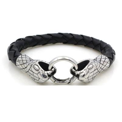 China Yudan Stainless Steel Custom Snake Head Bracelet Men for sale