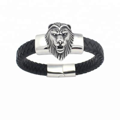 China Yudan Stainless Steel Jewelry Mens Jewelry Lion Head Bangle Bracelet for sale