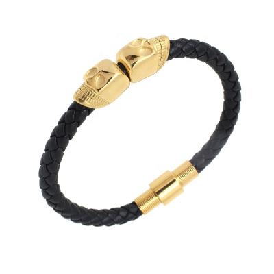 China Custom Stainless Steel Men's Northskull Gold Bracelet From Stainless Steel Manufacturer China for sale