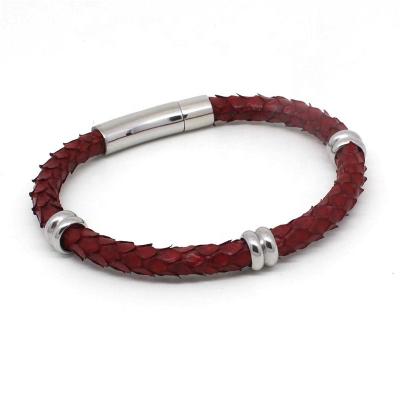 China China Wholesale Luxury Stainless Steel Snakeskin Bracelet With Stainless Steel Clasp for sale