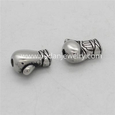 China Never Fade Custom Yudan Jewelry Stainless Steel Boxing Glov Charm Beads For Bracelet for sale