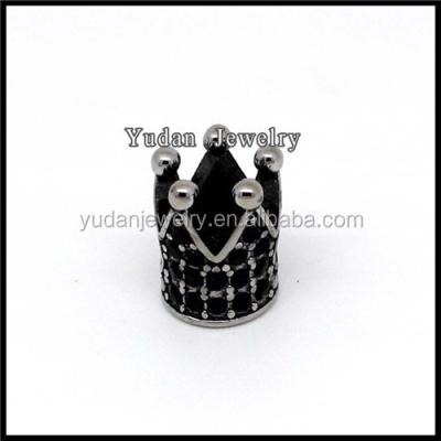 China Hot sale METAL stainless steel crown bead accessories jewelry for bracelet for sale