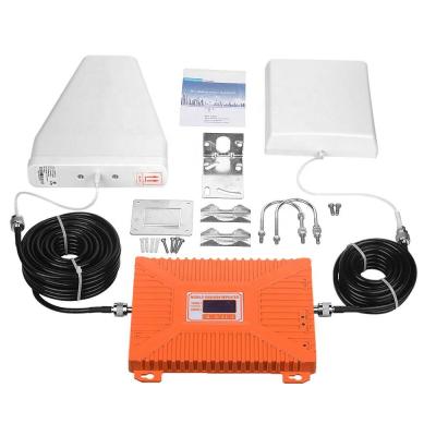 China Orange Dual Band Signal Booster 900 1800 MHz DCS 2g 4g Repeater GSM Boost LTE Network Call and Text Amplifier 36*23*23 for sale