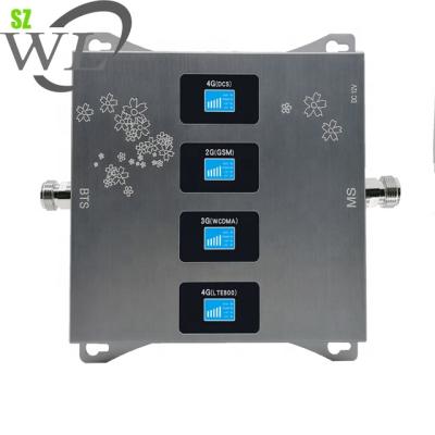 China 2G 3G 4G Signal Enhance 900 1800 2100 2600mhz Quad Band Mobile Phone Signal Booster / Repeater Band 1 2G 3G 4G LTE Cellular Signal Booster 3 7 8 for sale