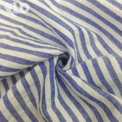 China Classic Cotton Yarn-dyed Striped Mens 100% Cotton Shirt Clothing Shirt Fabric Anti-Static Customized Fabric for sale