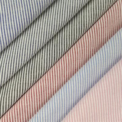 China Hot Sale 100%cotton Classic Pure Cotton Fabric Retro Style Tear-resistant Yarn-dyed Stripes Clothing Shirt Fabric for sale