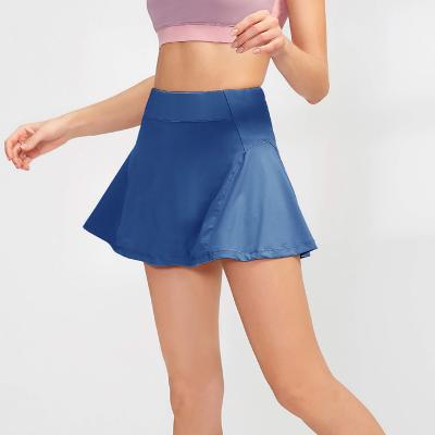 China Breathable made in China women's high-waisted skirt with inner lining to prevent running out of lightweight running sports short skirt for sale