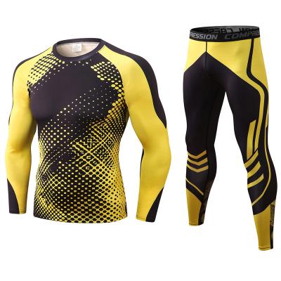 China Amazon Hot Sale Men's Fitness Suit Running Basketball Training Breathable Sports Suit for sale