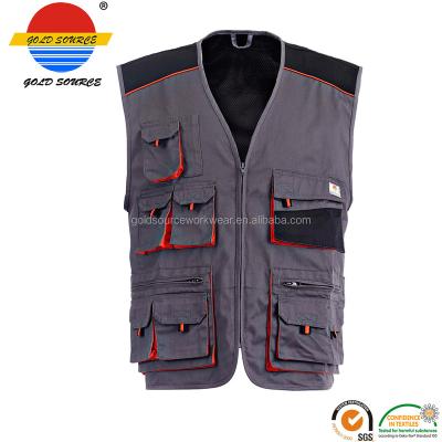 China Men's Work Outdoor Vest Multi Pocket Hunting Anti-Shrink Multi-Fall-Military Vest for sale