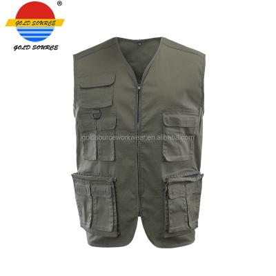 China Plus Size Men Fishing Hunting Photography Working Multi Pocket Tool Vest for sale