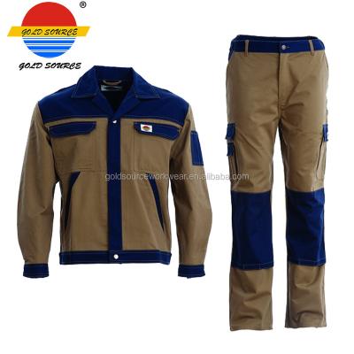 China Anti-Shrink Comfortable Loose Fit Men's Khaki Jacket Pants Teams Work Wear Work Wear for sale