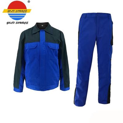 China Twill Cheap Basic Blue Workwear Tc Boiler Jacket Uniform Pants Suit for sale