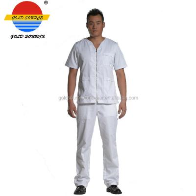 China Medical Breathable Breathable Hospital Scrubs Uniform Short Sleeve Pants Suit Cotton Doctor Nurse Uniform for sale