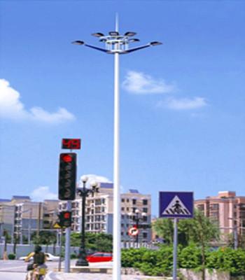 China Sports Stadium 30m High Mast Light Pole High Pole Flood Light Galvanized Steel Polygonal High Mast Lighting Pole for sale