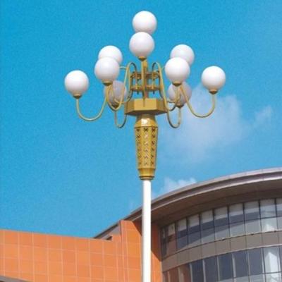 China Traditional Chinese Style Chandelier Tall Polish China Road Lighting Pole Golden Street Lamp For Villa Government Square Blocks for sale